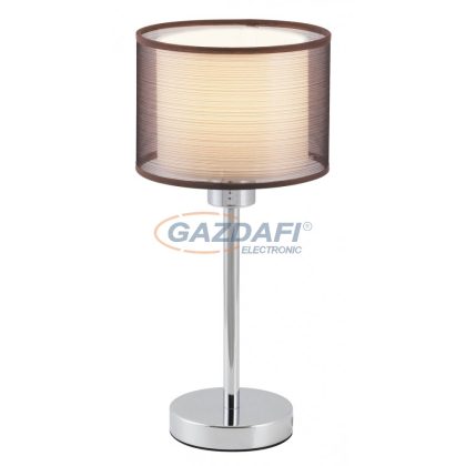   RÁBALUX 2631 Anastasia asztali lámpa E27 max 60W króm/barna 230V