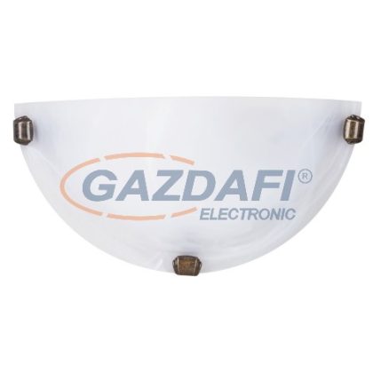   RÁBALUX 3003 Alabastro fali lámpa E27 60W fehér /bronz/ 230V