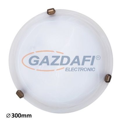   RÁBALUX 3203 Alabastro mennyezeti lámpa D30 E27 60W fehér/bronz 230V