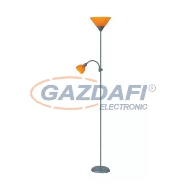 RÁBALUX 4026 Action állólámpa E27 100W+E14 25W ezüst-nararancs 230V A++ -> E