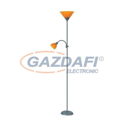   RÁBALUX 4026 Action állólámpa E27 100W+E14 25W ezüst-nararancs 230V A++ -> E