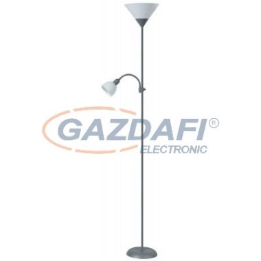 RÁBALUX 4028 Action állólámpa E27 100W+E14 25W ezüst-áttetsző 230V A++ -> E