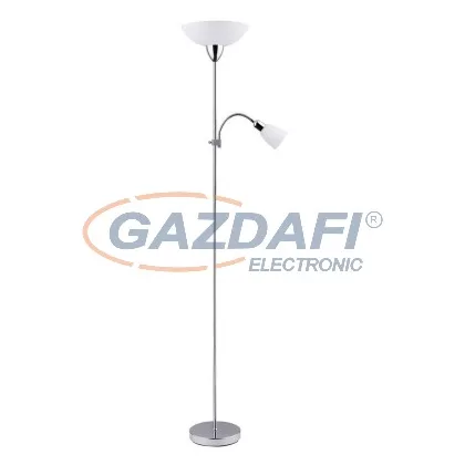   RÁBALUX 4059 Diana állólámpa E27 60W+E14 40W króm-fehér 230V