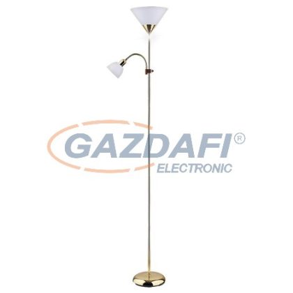   RÁBALUX 4060 Action állólámpa E27 100W+E14 25W arany-fehér 230V A++ -> E