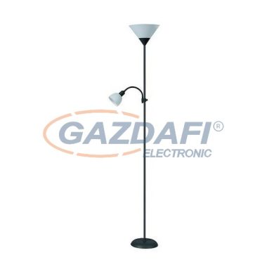 RÁBALUX 4062 Action állólámpa E27 100W+E14 25W fekete-fehér 230V A++ -> E