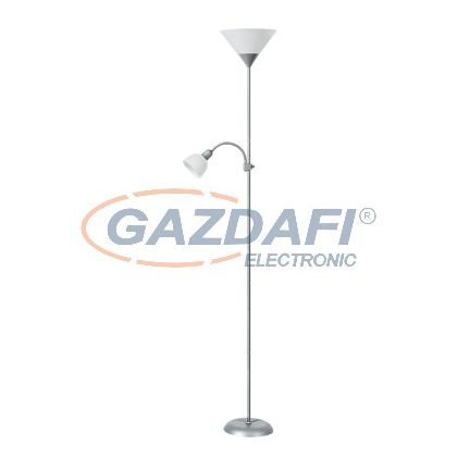   RÁBALUX 4064 Action állólámpa E27 100W+E14 25W króm-fehér 230V A++ -> E