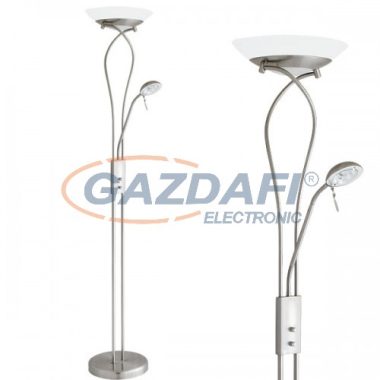 RÁBALUX 4077 Gamma állólámpa, R7s 230W+G9 40W szatin króm-fehér 230V 2700K 4970lm C