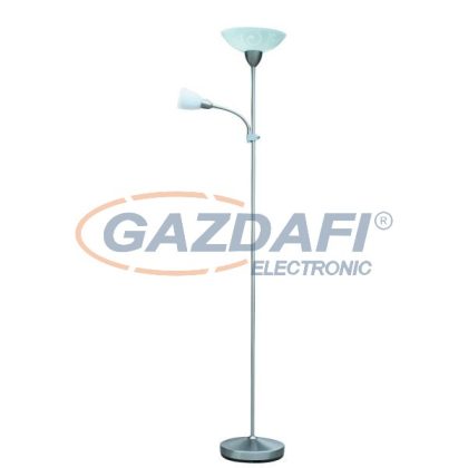   RÁBALUX 4091 Harmony lux állólámpa E27 100W+E14 40W, szatin króm 230V