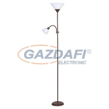 RÁBALUX 4188 Action állólámpa olvasókar H180cm, barna/fehér 230V 100W+25W A++ -> E