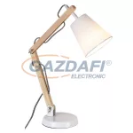   RÁBALUX 4191 Thomas asztali lámpa E14 40W fehér+natúr 230V