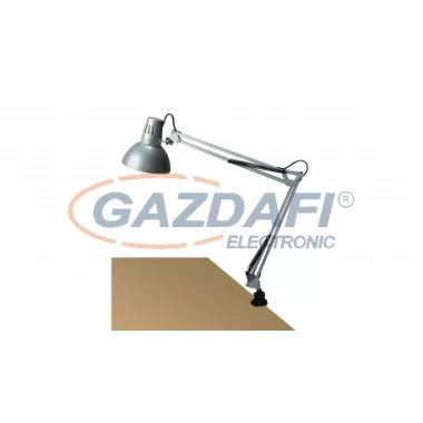 RÁBALUX 4216 Arno asztali lámpa E27 60W, ezüst, fém satuval 230V A++ -> E