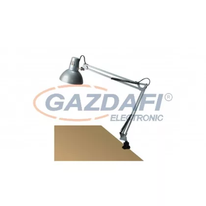   RÁBALUX 4216 Arno asztali lámpa E27 60W, ezüst, fém satuval 230V A++ -> E