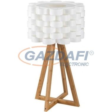 RÁBALUX 4345 Andy skandináv asztali lámpa, E14, 1x40W, fehér, bambusz 230V