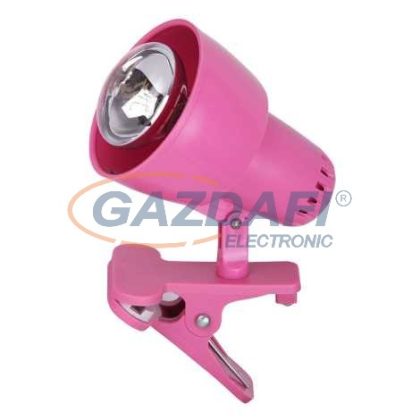   RÁBALUX 4359 Clip csiptethető spot lámpa E14 40W pink ffnélkül 230V A++ -> E