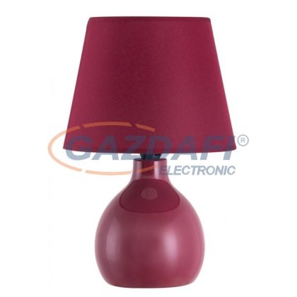   RÁBALUX 4478 Ingrid kerámia asztali lámpa E14 1x40W, bordó 230V