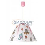   RÁBALUX 4567 Cathy függeszték E27 60W macska és nyúl mintás 230V