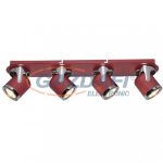   RÁBALUX 5040 April, spot lámpa, GU10 4X MAX 5W, piros 230V A++ -> E