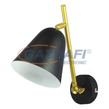 RÁBALUX 5375 Alder fali lámpa E14 1x MAX 40W fekete/ arany/ fehér 230V