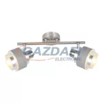   RÁBALUX 5380 Basil spot lámpa E14 2X MAX 40W skróm/ezüst tölgy 230V A++ -> E