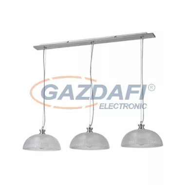 RÁBALUX 5460 Petrina Függeszték E27 3X MAX 40W szatén króm 230V     A++ -> E