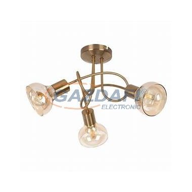 RÁBALUX 5548 Holly mennyezeti lámpa., 3x40W, antik arany/borostyán 230V