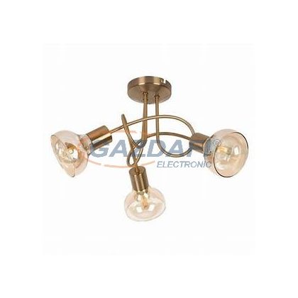   RÁBALUX 5548 Holly mennyezeti lámpa., 3x40W, antik arany/borostyán 230V