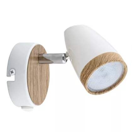   RÁBALUX 5564 Karen spot lámpa,1x4W, LED  fényforrással,fehér/bükk 230V  3000K 280lm A+