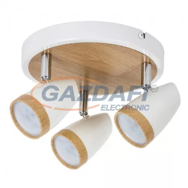 RÁBALUX 5566 Karen spot lámpa,3x4W, LED  fényforrással,fehér/bükk 230V  3000K 840lm A+