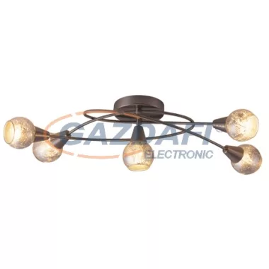 RÁBALUX 5930 Noelle spot lámpa E14 5x25W, szatén króm/ ezüst 230V A++ -> E