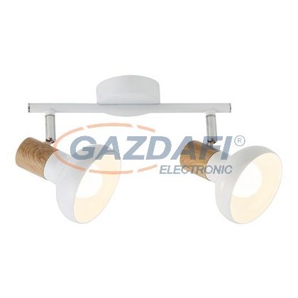   RÁBALUX 5944 Holly spot lámpa E14 2X 40W, fehér/ bükk 230V A++ -> E