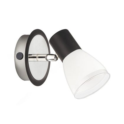   RÁBALUX 5976 Ati 1-es spot lámpa E14 max15W fekete/króm 230V A++ -> E