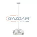   RÁBALUX 6049 Ginger,függeszték  E27 1X MAX 60W, ezüst/fehér 230V