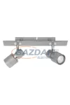 RÁBALUX 6126 Merkur 2-es spot lámpa GU10 2xMax 50W szürke 230V A++ -> E