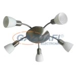   RÁBALUX 6305 Soma 5-ös mennyezeti lámpa E14 5x40W szatén króm opál 230V