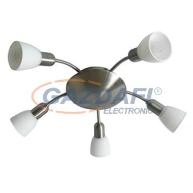 RÁBALUX 6305 Soma 5-ös mennyezeti lámpa E14 5x40W szatén króm opál 230V