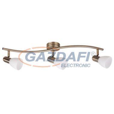 RÁBALUX 6308 Soma 3-as spot lámpa E14 3x40W bronz opál 230V A++ -> E