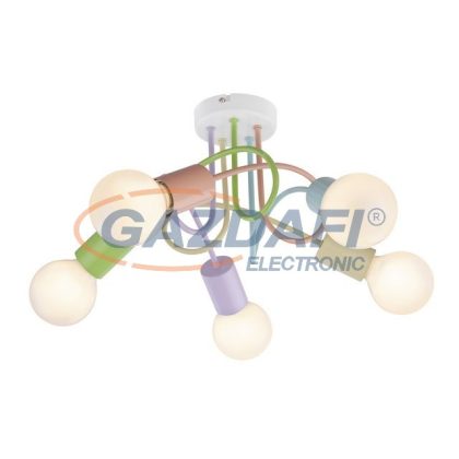   RÁBALUX 6340 Linett, mennyezeti lámpa, E14 5X MAX 40W, többszínű 230V