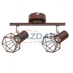   RÁBALUX 6883 Odin 2-es spot lámpa E14 2x 40W metál barna 230V     A++ -> E