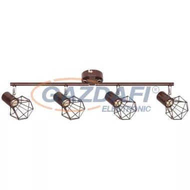RÁBALUX 6885 Odin 4-es spot lámpa E14 4x40W metál barna 230V     A++ -> E