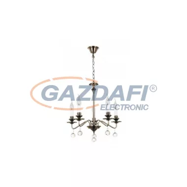 RÁBALUX 7058 Beatrice 5 ágú csillár E14 5x40W a.bronz 230V     A++ -> E