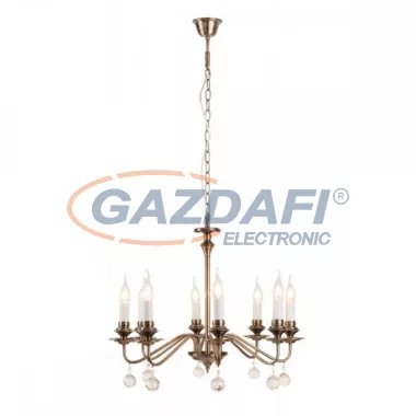 RÁBALUX 7059 Beatrice 8ágú csillár E14 8x40W a.bronz 230V     A++ -> E