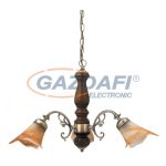   RÁBALUX 7093 Rustic3 3 ágú csillár E14 3x40W bronz-dió 230V