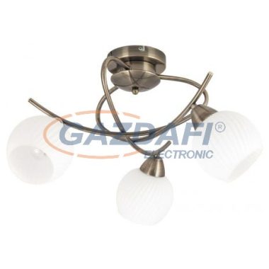 RÁBALUX 7119 Evangeline mennyezeti lámpa E14 3x40W antik bronze 230V