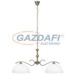   RÁBALUX 7139 Aurelia 2 ágú csillár E27 2x60W bronz/fehér 230V     A++ -> E