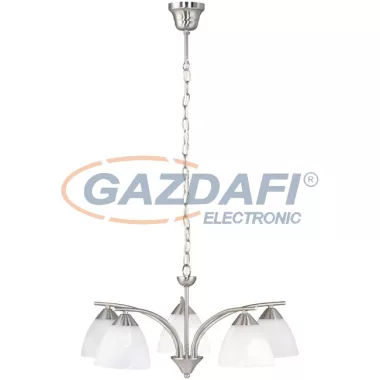 RÁBALUX 7205 Tristan 5 ágú csillár E14 5x40W szaténkróm 230V     A++ -> E