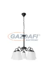 RÁBALUX 7258 Fabiola 5-ös függeszték,E27 5x40W,matt fekete/opál 230V     A++ -> E