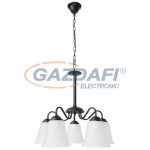   RÁBALUX 7258 Fabiola 5-ös függeszték,E27 5x40W,matt fekete/opál 230V     A++ -> E
