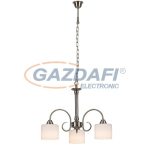   RÁBALUX 7275 Edith klasszik függeszték, 3x60W,a.sárgaréz 230V     A++ -> E