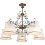   RÁBALUX 7291 Valerie 5 ágú csillár E14 5x max40W bronz 230V     A++ -> E