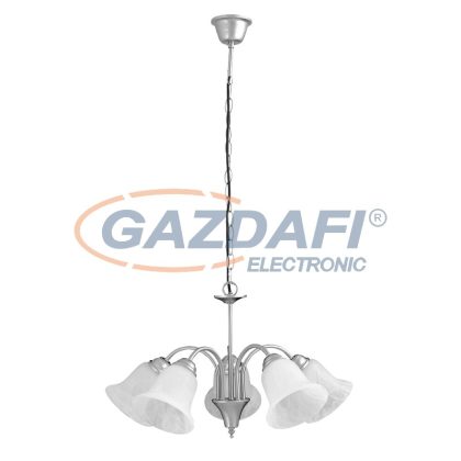   RÁBALUX 7365 Francesca 5 ágú csillár E14 5x40W szatén  króm 230V     A++ -> E